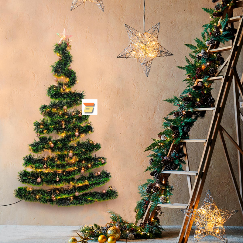 Arbol navidad de Pared + luces AGUI001